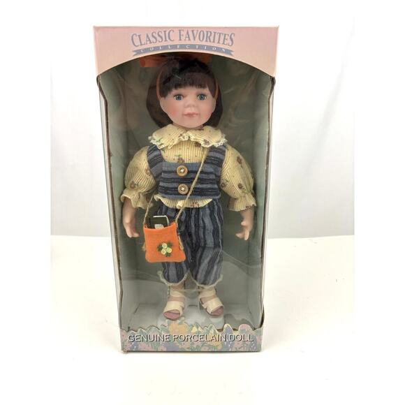 Genuine Porcelain Doll In Box Hand Painted Travel Classic Favorites Collection - Picture 8 of 13